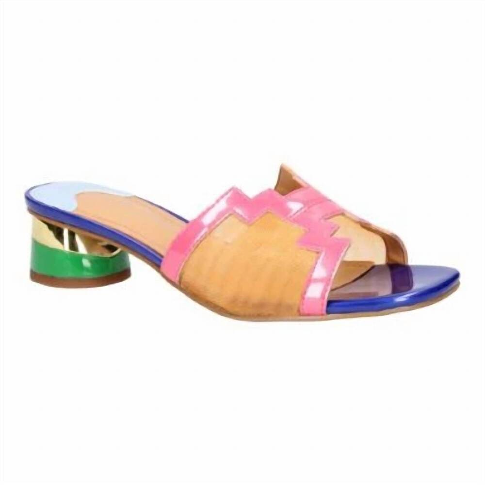 NEW J. RENEE women's amorra slide sandal in pink/orange/blue